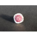 A ruby and diamond dress ring,