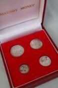 A set of four Edward VIII Maundy Money coins, 4d, 3d, 2d and 1d, dated 1936,