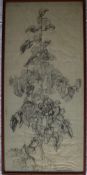 Sir Frank William Brangwyn RA Study of a Tomato Plant Pencil sketch Initialled The Arts Council of