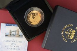 The Diamond Jubilee 2012 gold double sovereign,