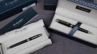 A Montegrappa Parola black ballpoint pen,