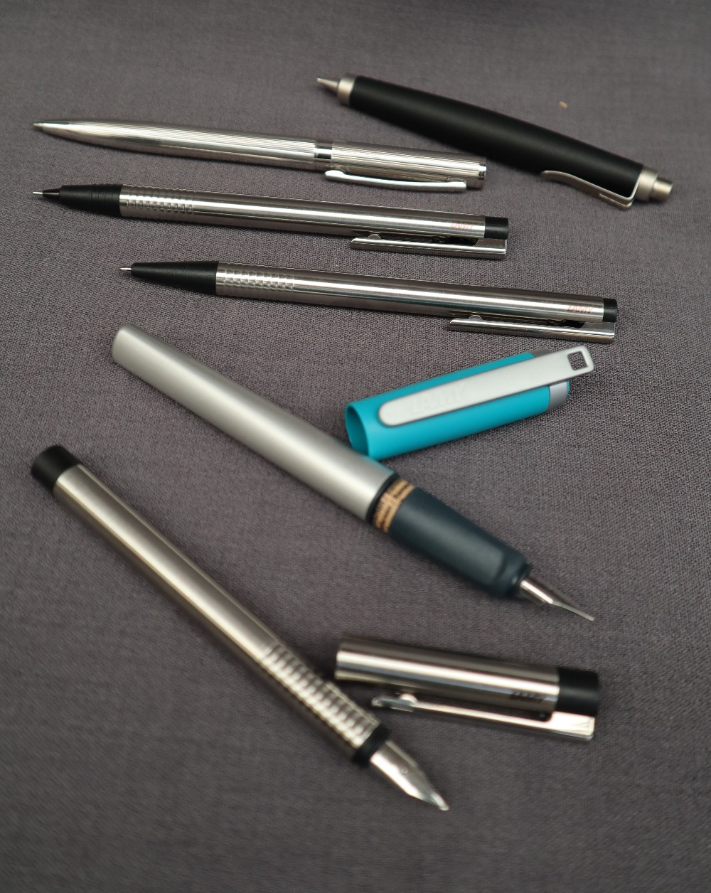 Two Lamy fountain pens together with two Lamy ballpoint pens, - Image 3 of 3