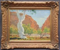 John A Gardner (Australian 1906 - 1987) Impressionist Australian landscape Oil on canvas laid on