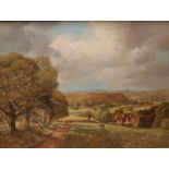 Arthur Miles A Landscape Scene Oil on board Signed and label verso 75 x 100.