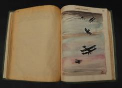 Chaddock (John Oswald) A bound volume of collected watercolours depicting first world war scenes