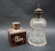 A late Victorian silver and tortoiseshell tea caddy of rectangular form, Chester, 1894,