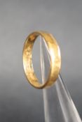 A 22ct yellow gold wedding band, size N, approximately 3.