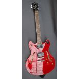 A Washburn HB 30 CH electric guitar in red No.