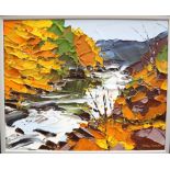 Matthew Snowden Autumn Glaslyn Acrylic Signed and Kooywood Gallery label verso 39.5 x 49.