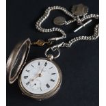 An Edward VII silver open faced pocket watch,
