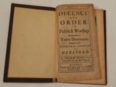 Bisse (Thomas) Decency and order in Publick Worfhip, recommended in Three Discourses,