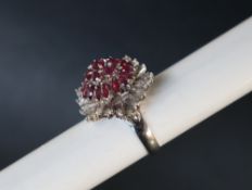 A ruby and diamond dress ring,