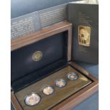 The 2017 South African mint fractional Krugerrand gold proof coin set,comprising 1/4oz, 1/10oz,