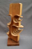 Brian Wilshire An abstract sculpture Treen Indistinctly signed and dated 1974 52cm high