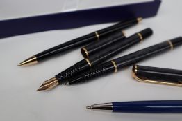 A Waterman Laureat fountain pen and matching ballpoint pen,