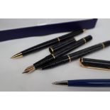 A Waterman Laureat fountain pen and matching ballpoint pen,