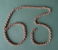 A 9ct rope twist necklace, approximately 6.6 grams, 45.