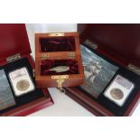 An El Cazador 8 Reales silver coin dated 1783 by The Morgan Mint with NGC Shipwreck certification