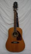 An Epiphone Masterbilt six string acoustic guitar, Model AJ-500MENS, No.