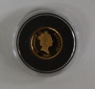 A 2005 gold one pound Nelson coin,