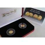 An Isle of Man 30th Anniversary ¼oz Gold Angel Coin Set, from the Pobjoy Mint,