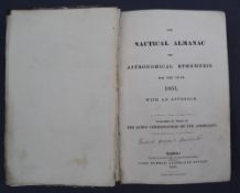 The Nautical Almanac and Astronomical Ephemeris for the Year 1851, with an appendix,