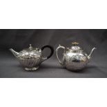 A George V silver teapot, with vine leaves and scrolls, Birmingham, 1910, Albert Edward Jones,