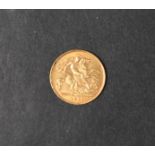 A George V gold half sovereign dated 1911