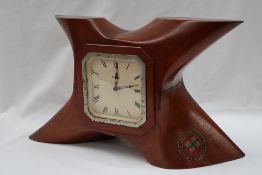 A William Beardmore & Co Ltd R100 airship propeller centre section fitted with a Ferranti clock,