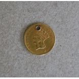 A 19th Century American gold Indian Princess one Dollar 1856 gold coin,