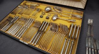 A Continental white metal part flatware service with an extensive setting for six,