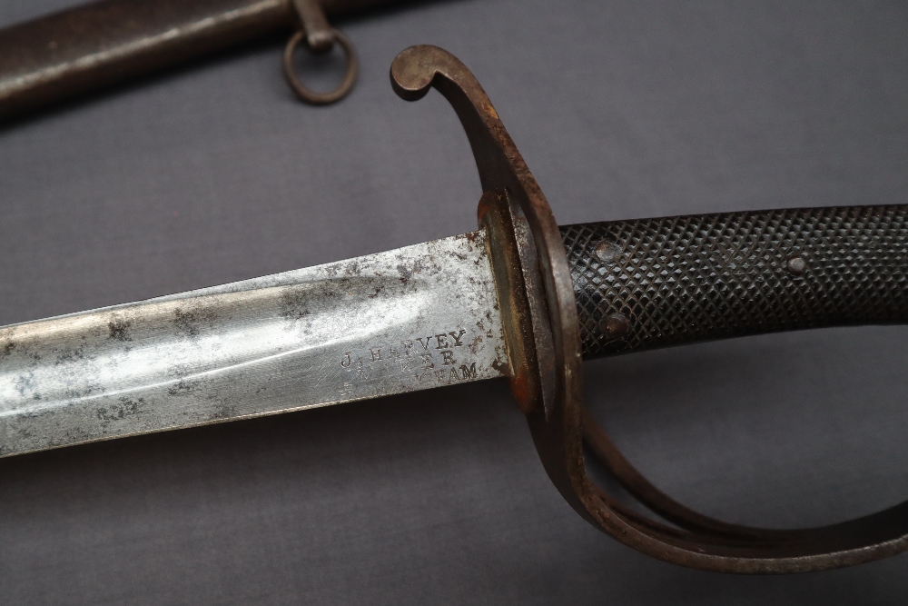 A Victorian Sword, the 87cm single edge fullered steel blade double edged for the last 26cm, - Image 2 of 6