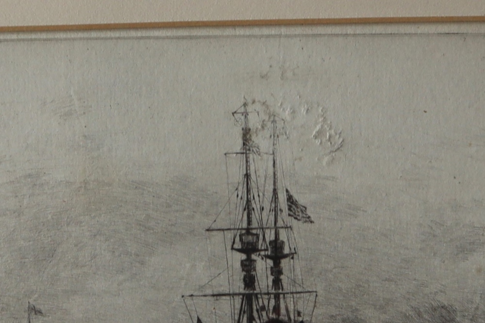 William Lionel Wyllie "The last journey" An Etching Signed in pencil to the margin 16. - Image 3 of 5