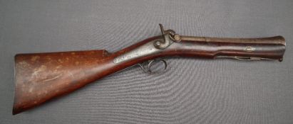 A 19th century blunderbuss percussion pistol,