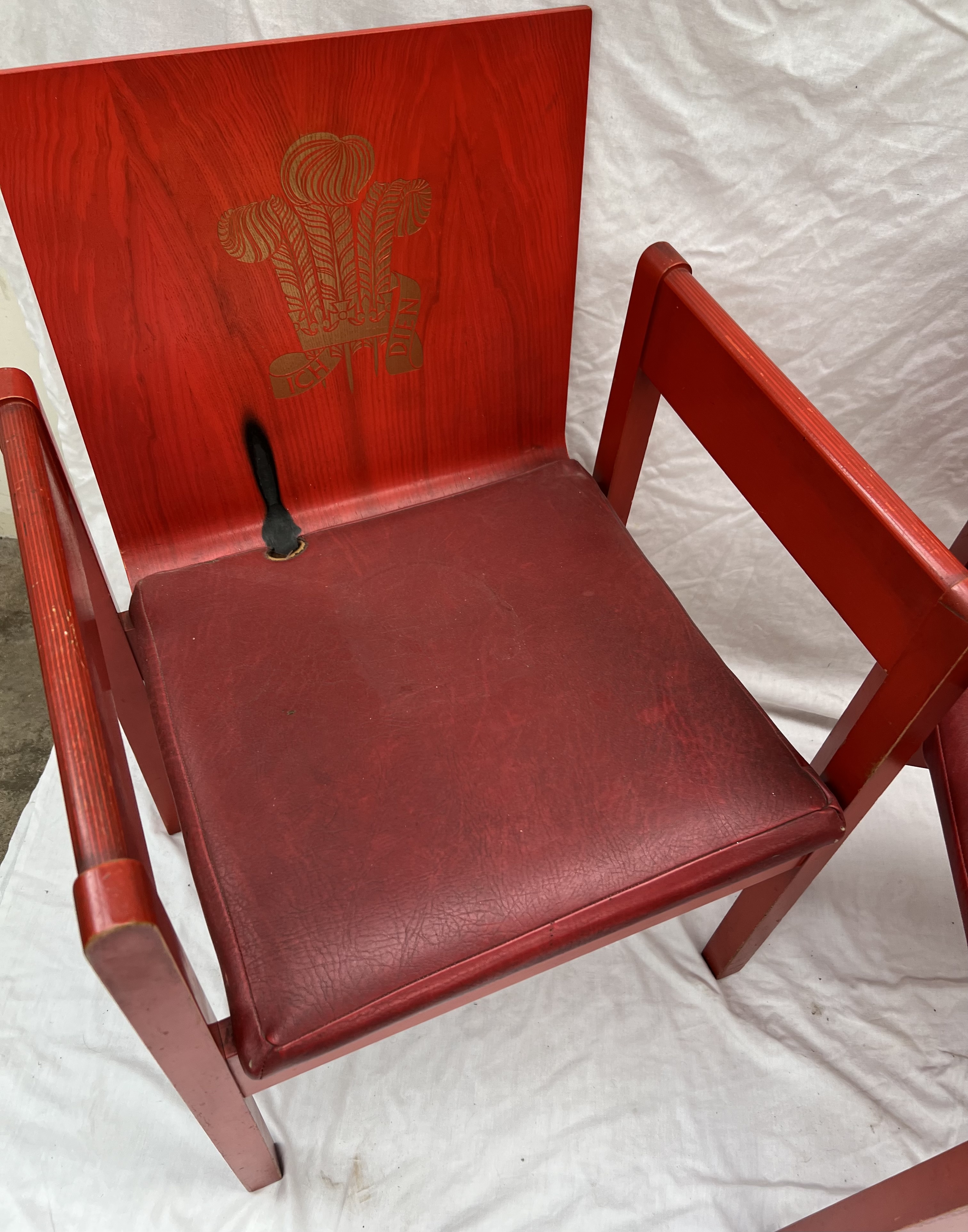 A set of four Prince of Wales Investiture Chairs, The Earl of Snowden and Carl Toms, - Image 2 of 4