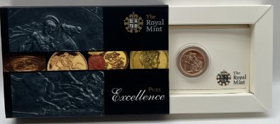 The Royal Mint - Pure Excellence - A 2010 UK Sovereign Gold Bullion coin,