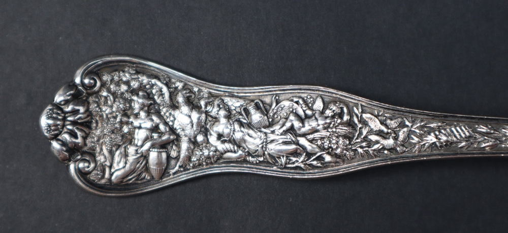 A Tiffany & Co sterling silver Patent 1878 Olympian pattern soup ladle, - Image 3 of 8