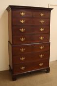 A George III mahogany chest on chest,