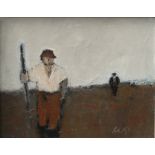 Will Roberts Two figures in a field Oil on canvas Initialled and inscribed verso 39.