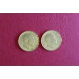 Two Edward VII gold sovereigns, dated 1907,