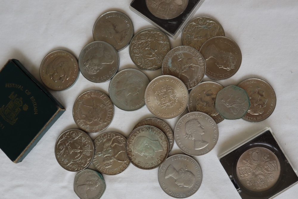 A collection of coins including Churchill crowns, Diana Princess of Wales memorial coin, - Image 5 of 8