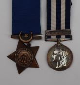 A Victorian Egypt (1882-1889) medal with clasp for Alexandria 11th July issued to W.