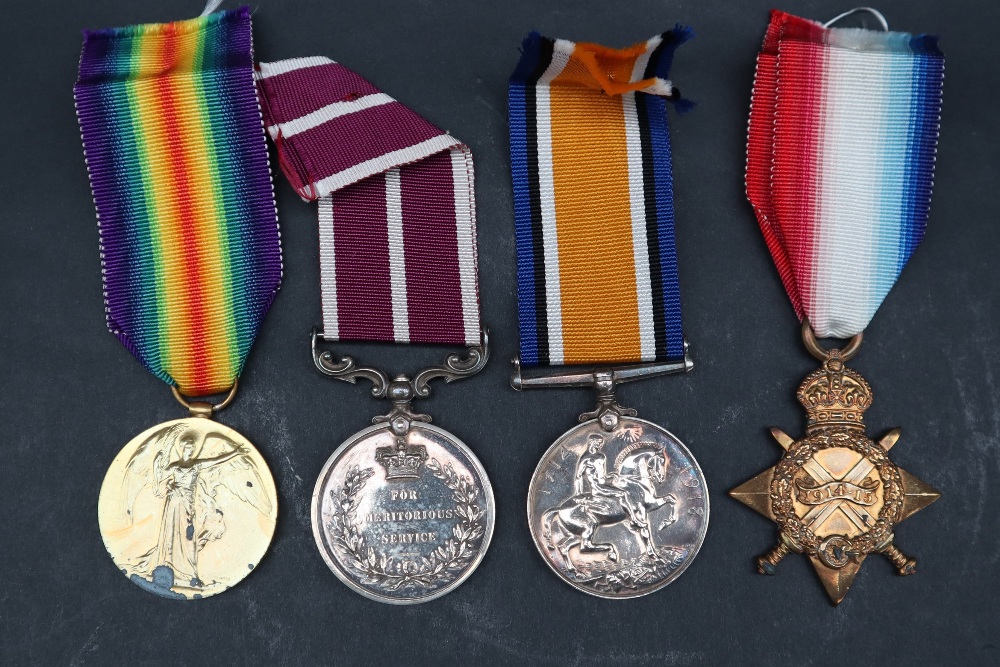 A set of three World War I medals including the 1914-15 star,