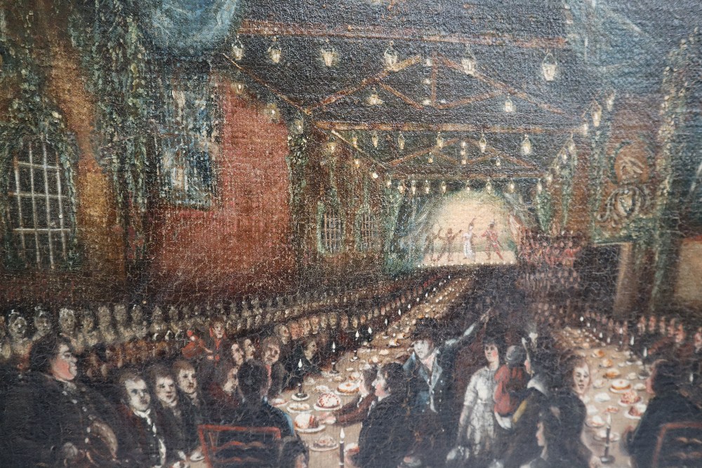 19th century British A feast to celebrate the battle of Trafalgar Oil on canvas 44 x 57cm - Image 3 of 5