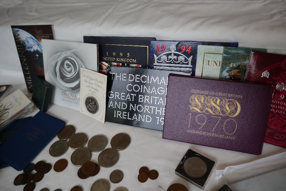 A collection of coins including Churchill crowns, Diana Princess of Wales memorial coin, - Image 2 of 8