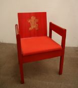 A Prince of Wales Investiture Chair, The Earl of Snowden and Carl Toms,