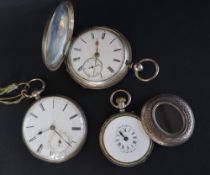 A Victorian silver open faced pocket watch,