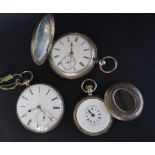 A Victorian silver open faced pocket watch,