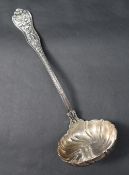 A Tiffany & Co sterling silver Patent 1878 Olympian pattern soup ladle,