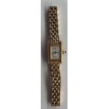 An 18ct yellow gold lady's Cartier wristwatch,